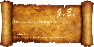 Geiszt Eleonóra névjegykártya