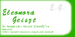eleonora geiszt business card